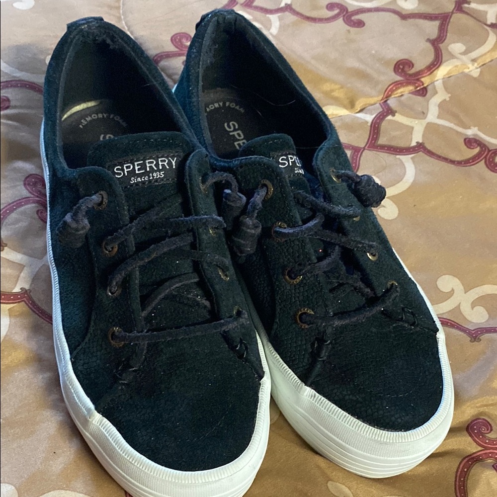 Sperry Black Suede Sneakers